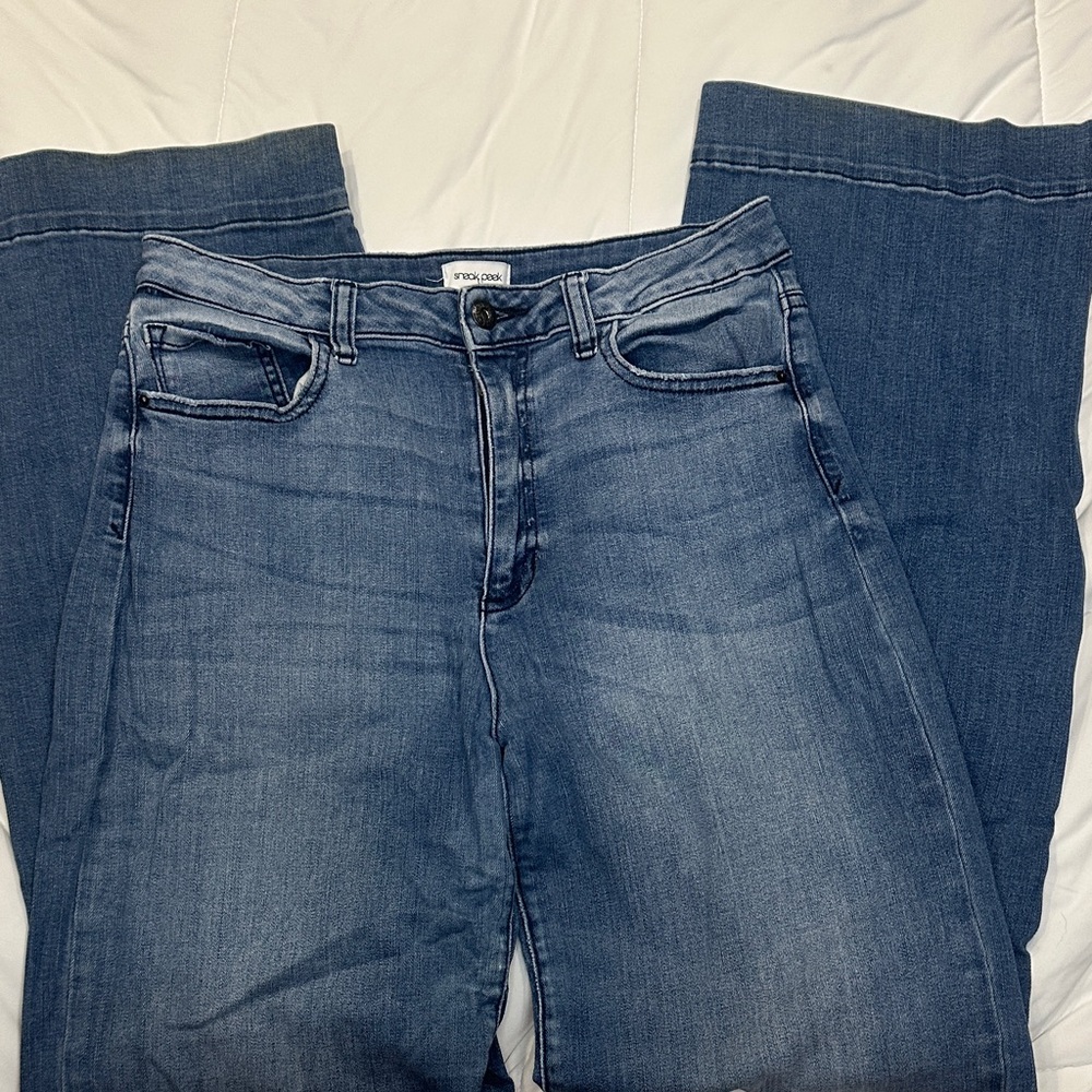 Sneak Peek Dark Blue Flare Jeans